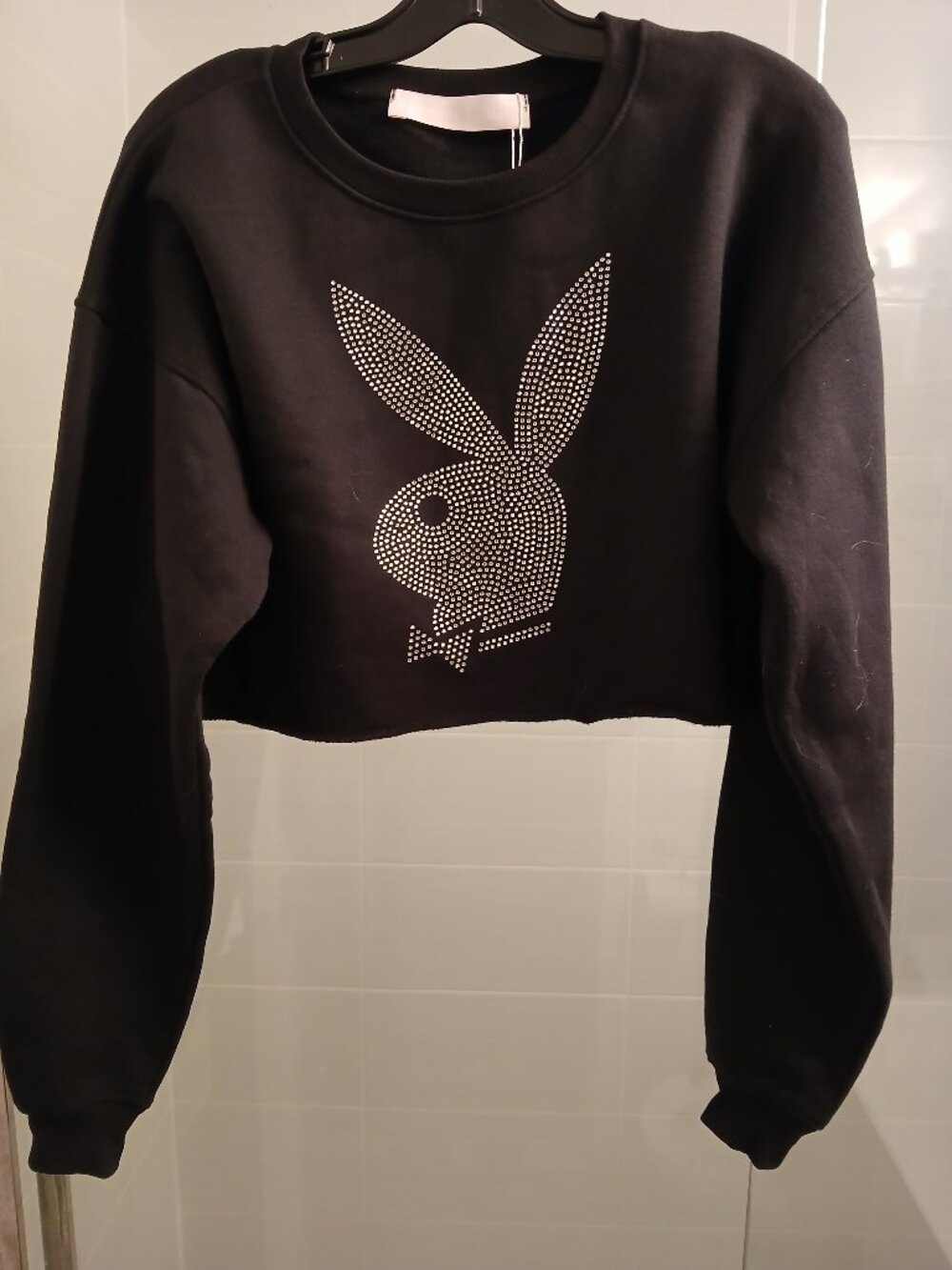 Playboy x Missguided Diamonte Cropped Top